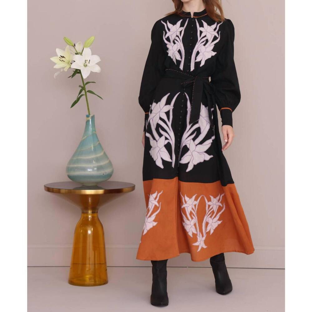 NEW VERO ALFIE lafayette dress in black